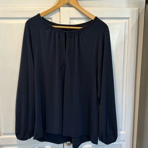 Banana Republic navy long sleeve blouse XL